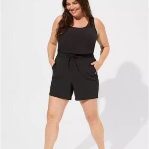 NWT Torrid Active Romper Surplice Back Black Size 0 (12)